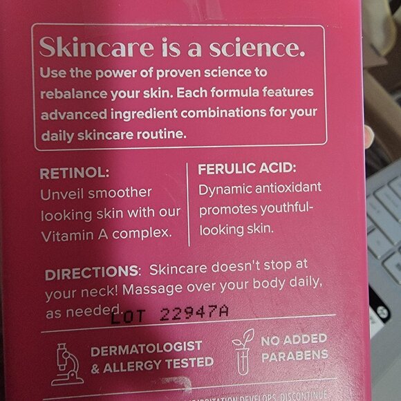 Medix 5.5 Body Cream Pair Retinol With Ferulic Acid AND Collagen Peptides - Picture 5 of 9